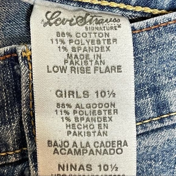 Girl's Levi Strauss Signature® Girls Stretch Low Rise Flare Jeans Size 10 1/2 - Picture 4 of 10